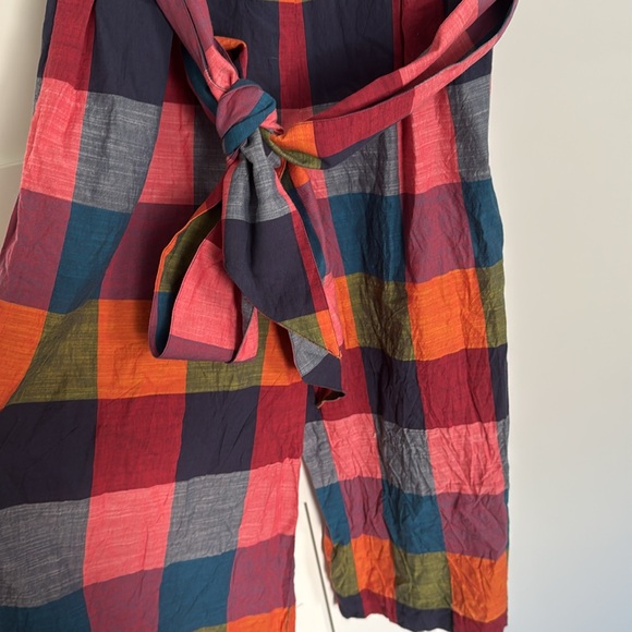 Multicolor Plaid Sleeveless romper - Picture 3 of 7